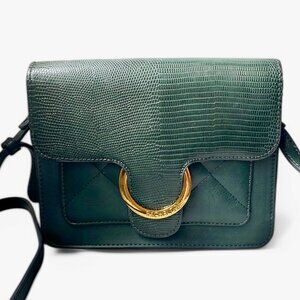 Rachel Zoe Green Crossbody Bag with Gold Accent